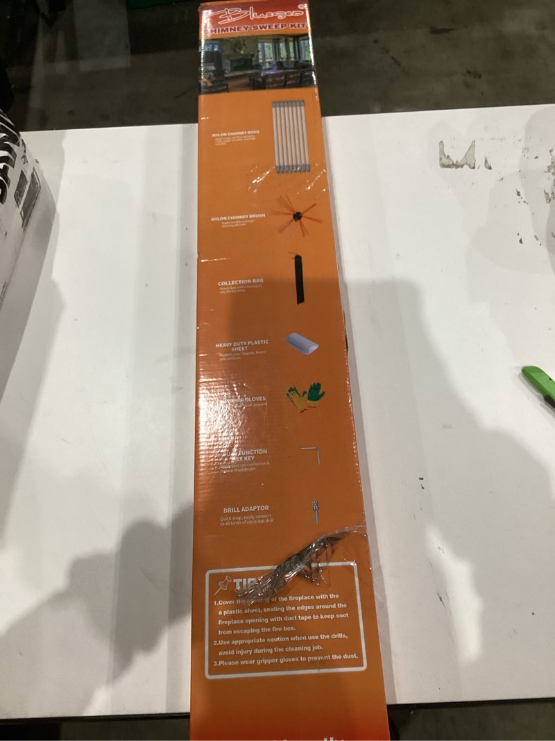 Condition photo showing New/Like New for Bluesea 30 Feet Chimney Sweep Kit, Ergonomic Chimney Cleaning Kit, Extends Up to 30 Feet, Chimney Cleaner, Chimney Cleaning Tools, Chimney Cleaning System with Strong Brush, 9 Flexible Chimney Rods