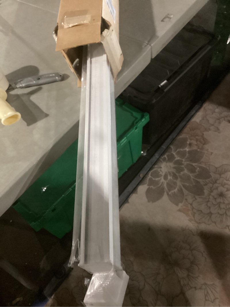 Condition photo showing As Is for chrisdowa cordless blackout roller shades for windows, thermal insulated uv protection pull down shades, total blackout window blinds for home, office, bedroom, door (22" w x 72" h, white) 22"w x 72"h white