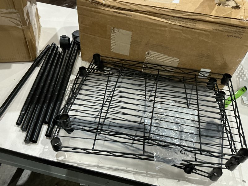 Condition photo showing New/Like New for ktaxon 59\\\\\\\"x21\\\\\\\"x11.5\\\\\\\" 3tier wire shelving rack adjustable shelf storage, black