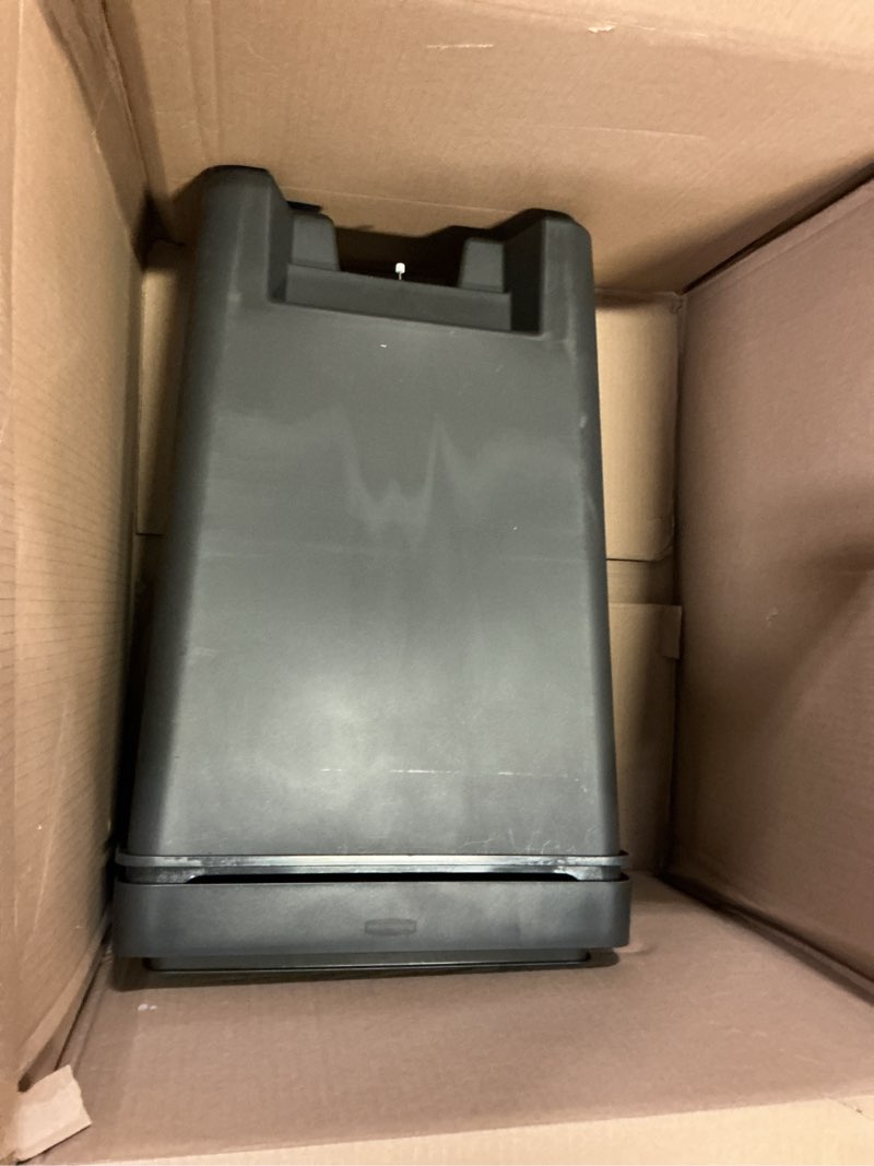 Condition photo showing Good Condition for rubbermaid premier series ii step-on trash can for home and kitchen, with lid lock and slow close, 12.4 gallon, charcoal, for home/kitchen/garage/apartment/office resin rim & lid