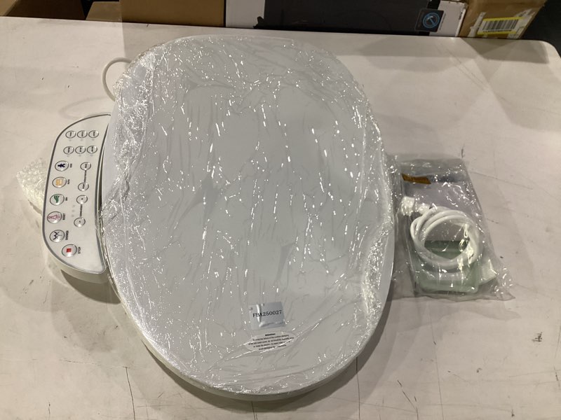 Condition photo showing Good Condition for electric heated bidet toilet seat with touch panel, warm water wash, self-cleaning nozzle, warm air dryer, deodorizer, soft-close lid, led display & night light, easy install, elongated elongated?touch panel