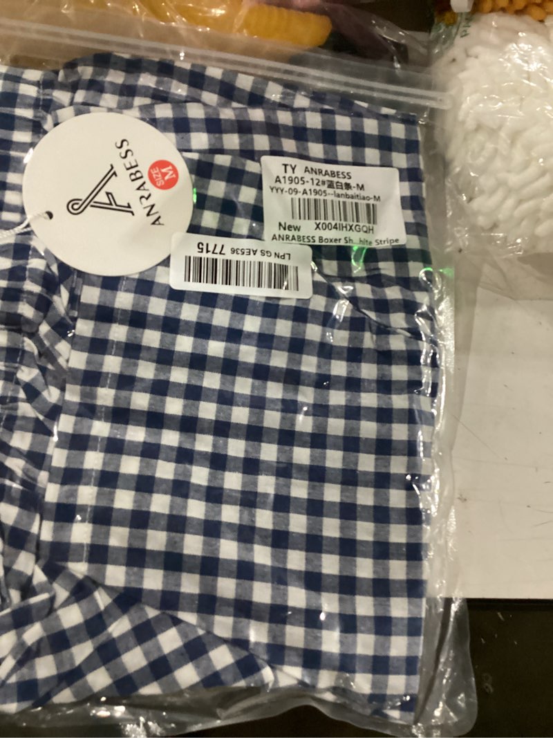 Condition photo showing New/Like New for anrabess boxer shorts for women gingham pajama 2026 summer casual lounge sleep plaid shorts y2k beach bottoms