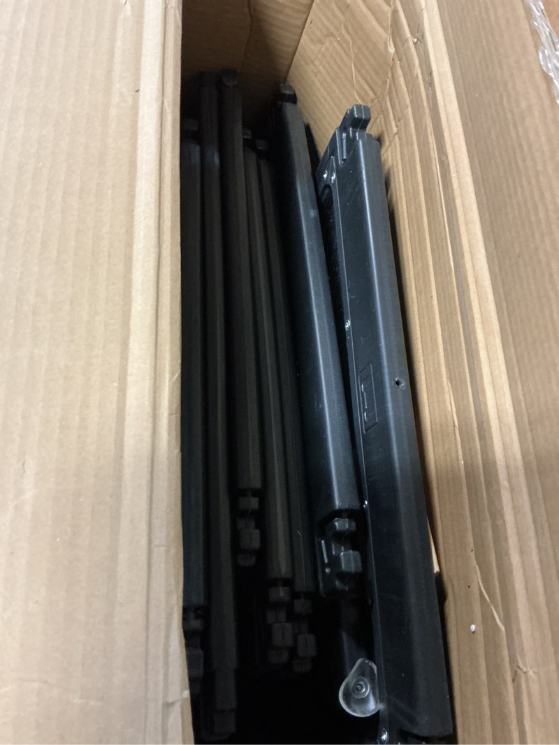 Condition photo showing As Is for FXW AuraSpace Acrylic Indoor Dog Playpen for Puppies and Small Dogs, 24 Inch, 10 Panels, Black