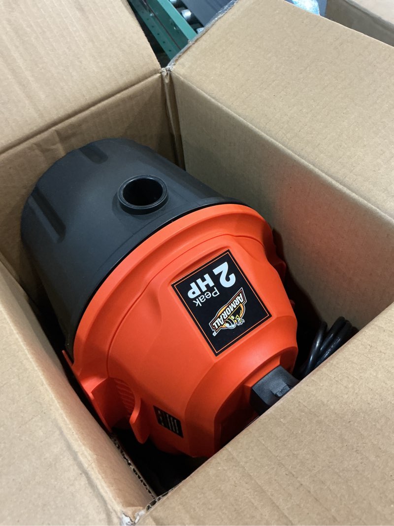 Condition photo showing Good Condition for armor all, aa255, 2.5 gallon 2 peak hp wet/dry utility shop vacuum, orange 2.5 gal vac