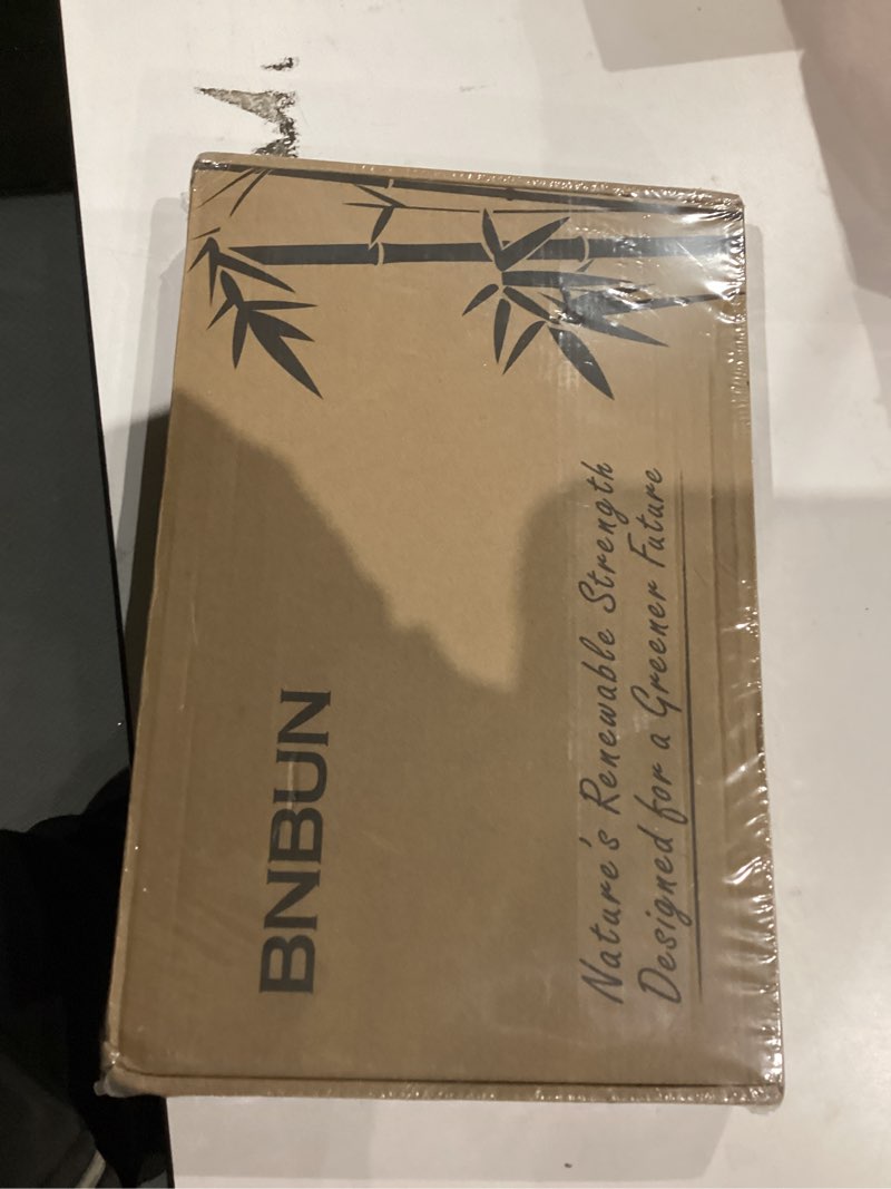 Condition photo showing New/Like New for Bamboo Cutting Board for Kitchen, Wooden Cutting Board 3-Piece Set with Non-Slip Mat Deep Juice Groove and Built-In Handles, Wood Cutting Board for Meat Vegetables Fruit Ideal Gift for the Home Carbonized brown set of 3(S+M+L?