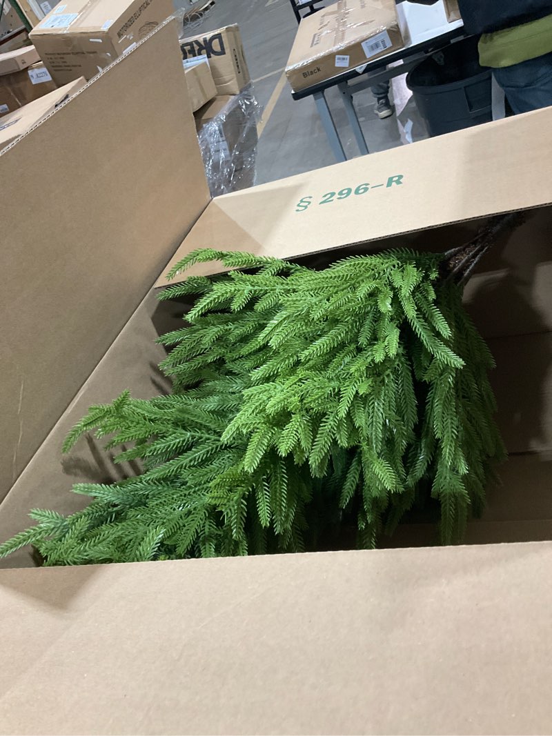 Condition photo showing As Is for Artificial Norfolk Pine Tree Real Touch- 3ft (36") Faux Christmas Topiary Trees Faux Greenery Outdoor Potted Plants for Outdoor Front Porch Realistic Fake Indoor Tree Home Decor (1)