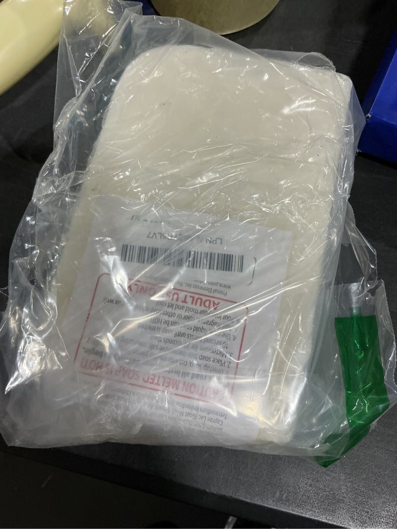 Condition photo showing New/Like New for Primal Elements Goat Milk Soap Base - Moisturizing Melt and Pour Glycerin Soap Base for Crafting and Soap Making, Easy to Cut - 5 Pound Goat Milk 80 Ounce (Pack of 1)