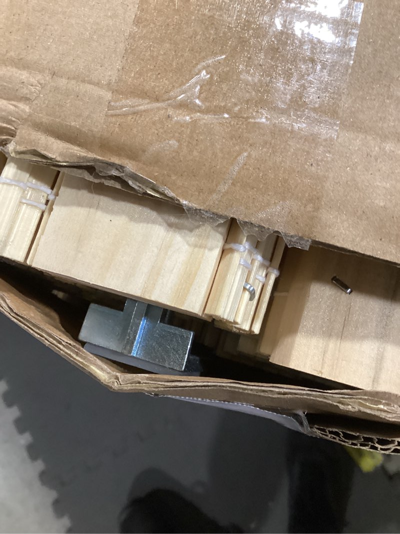 Condition photo showing Good Condition for LazBlinds No Tools No Drill Cordless Bamboo Roman Shades, Privacy Window Treatment, Roll Up Bamboo Blinds for Windows 26'' W x 64'' H, Natural Privacy-natural 26" W x 64" H