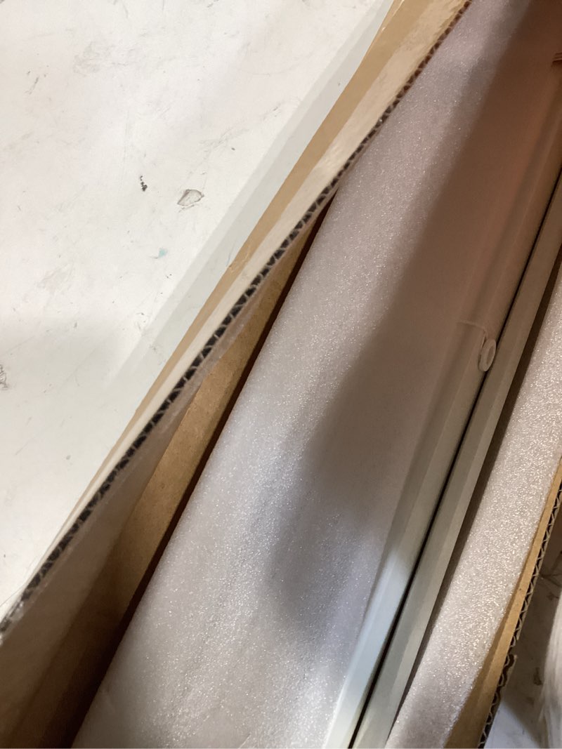 Condition photo showing New/Like New for myshade no-drill cordless horizontal mini blinds – 32" w x 72" h tool-free inside mount window blinds with 1" vinyl slats, light filtering & privacy, child & pet safe, white cordless-white 32"w x 72"h