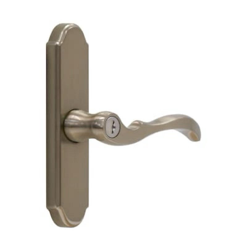 larson brushed silver lockable storm door replacement handleset