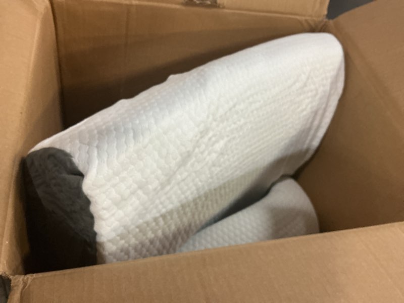 Condition photo showing Good Condition for 4pcs wedge pillow set for after surgery, orthopedic bed wedge pillow for back pain relief, sitting up in bed, acid reflux, adjustable post surgery pillows for gerd, snoring, white/grey