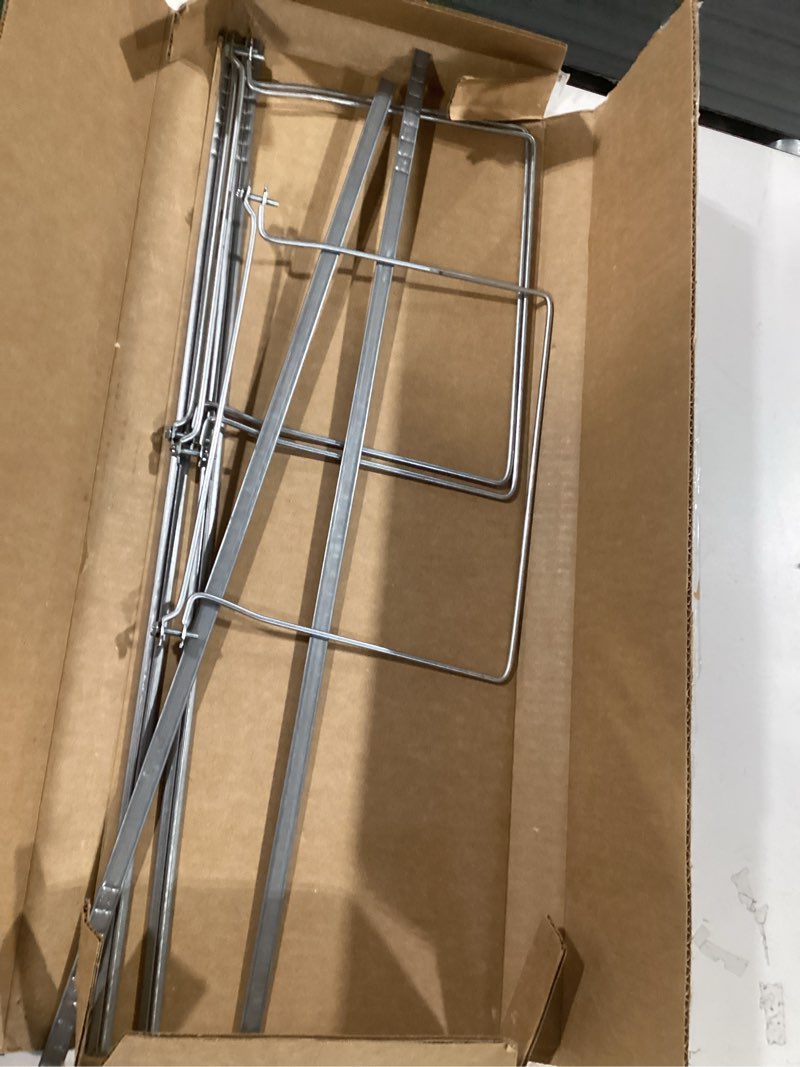 Condition photo showing As Is for Smead Steel Hanging File Folder Frame, Letter Size, Gray, Adjustable Length 23" to 27", 2 per Pack (64872)