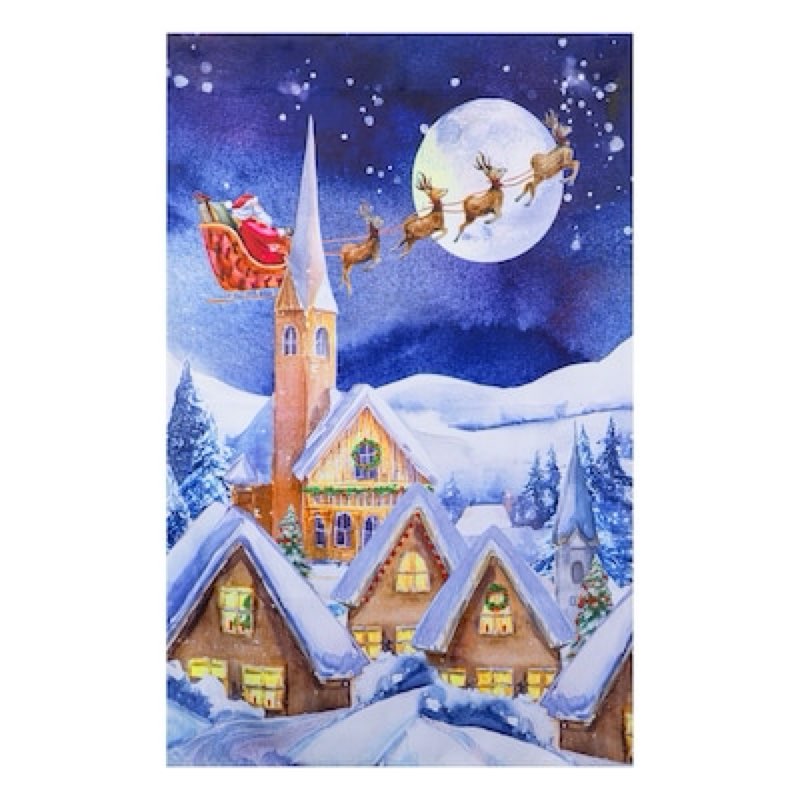 Style Selections 2.33-ft W x 3.66-ft H Christmas House flag 