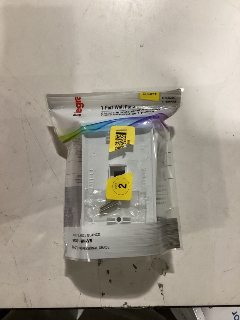 Legrand On-Q 1 -Gang Midsize Size White Nylon Indoor Wall Plate 5 -Pack