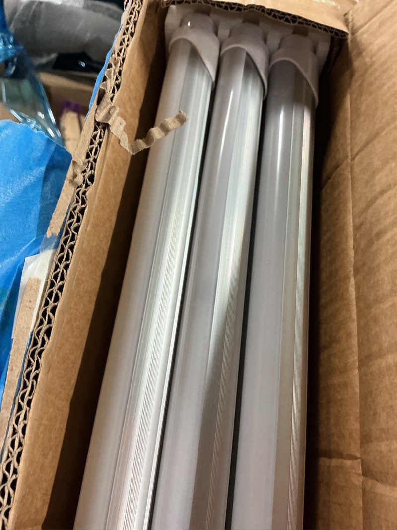 Condition photo showing Good Condition for elekico 8ft led bulbs, super bright 72w 9000lm 5000k, t8 t10 t12 led tube lights, fa8 single pin t8 led lights, clear cover, 8 foot led bulbs to replace fluorescent light bulbs (pack of 6) clear cover 6 count (pack of 1)