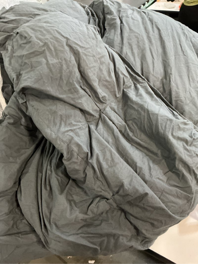 Condition photo showing Good Condition for cotton pintuck comforter king.