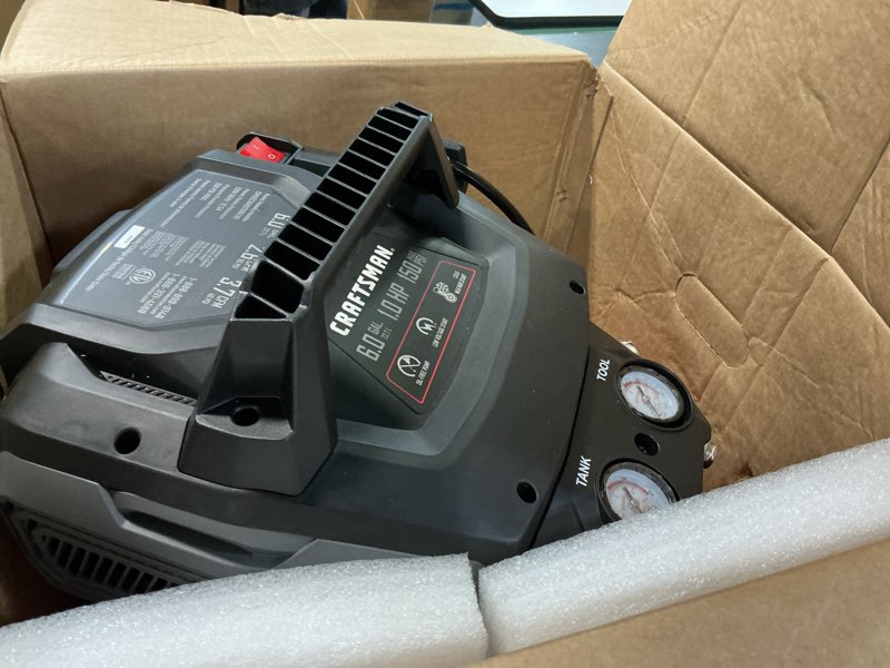 Condition photo showing Good Condition for craftsman 6-gallons portable electric 150 psi pancake air compressor