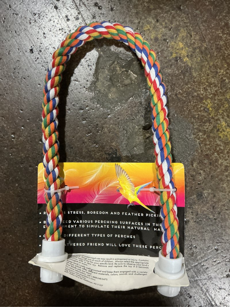 Condition photo showing Good Condition for JW Pet Comfy Perch For Birds Flexible Multi-color Rope, Large - 36" Length