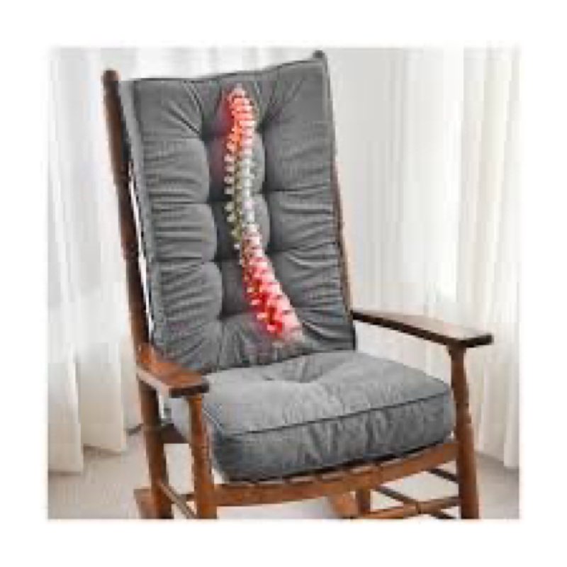 SUNROX Memory Foam Jumbo Rocking Chair Cushions, FadeShield Water Resistant Non Slip Durable Tufted 