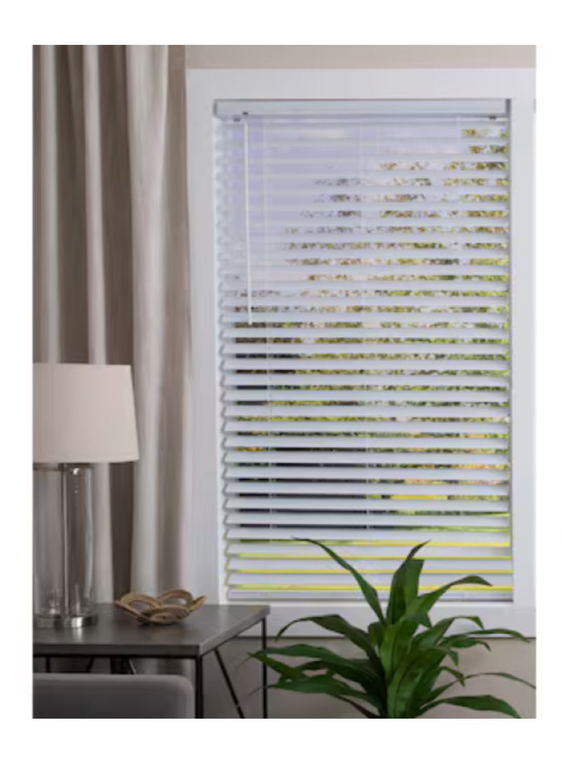  Project Source Premium 2-in Slat Width 36-in x 64-in Cordless White Vinyl Room darkening