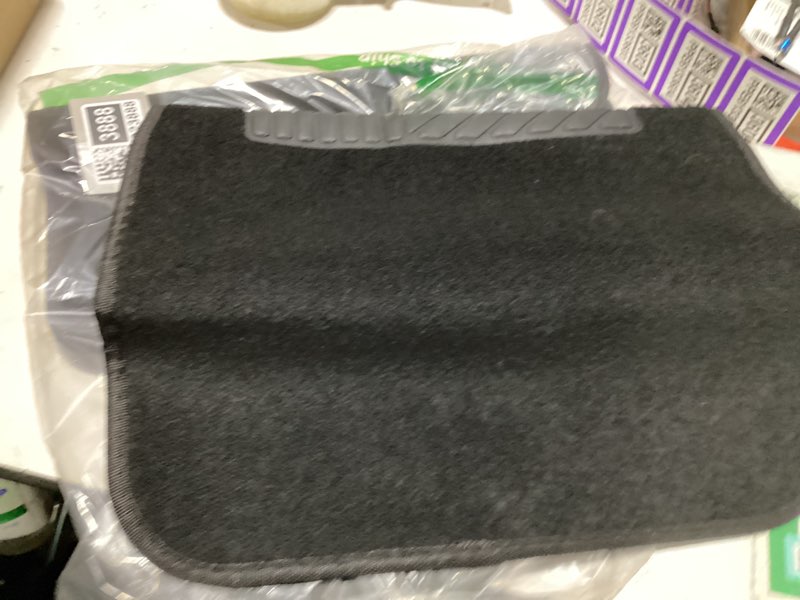 Condition photo showing As Is for sun walker 4 pcs car floor mats, waterproof anti-slip front & rear car carpets with driver heel pad, all weather floor protective pads universal for suvs trucks sedans vans (black)