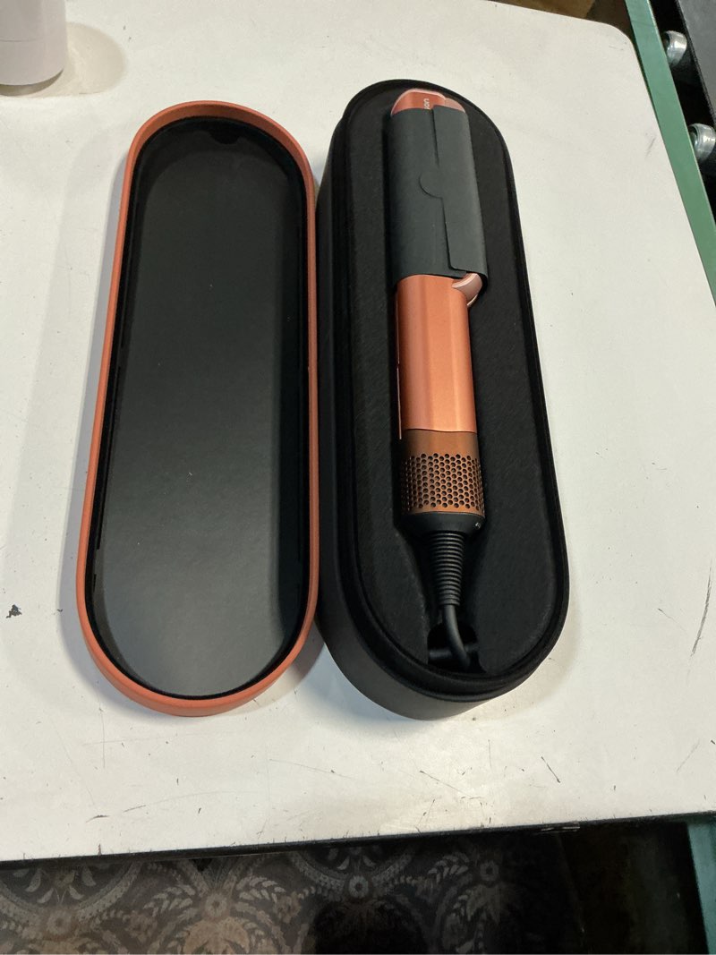 Condition photo showing New/Like New for dyson airstrait™ straightener, wet to dry hair straightener, no heat damage, no hot plates, all hair types amber silk