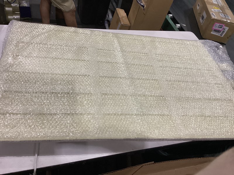 Condition photo showing Good Condition for everstone aged brick faux brick panel, 46 7/8"w x 27"h x 1 1/4"d, vintage white color