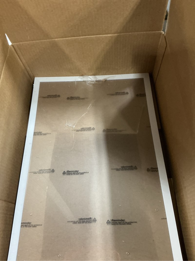 Condition photo showing As Is for Americanflat 13x19 Picture Frame with Shatter-Resistant Glass - Signature Collection - Gallery-Style Frames Made of Engineered Wood - Photo Frame for Wall Display - White 13x19 White