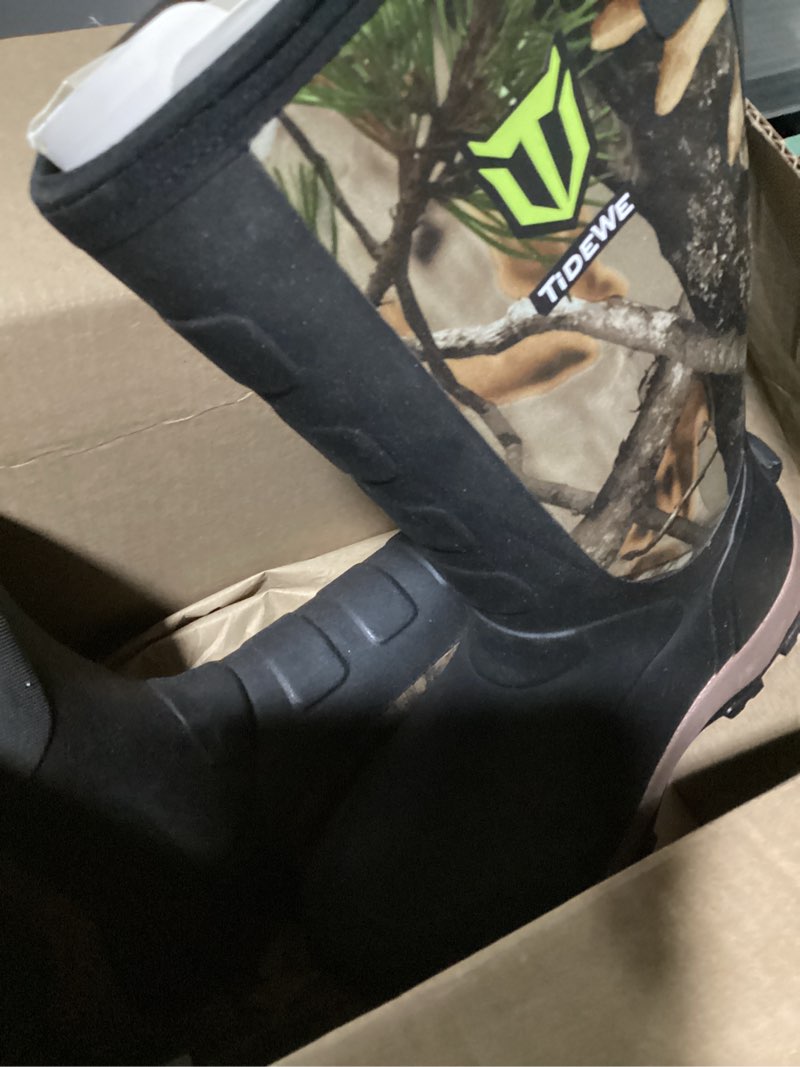 Condition photo showing Good Condition for (similar to) size 11 tidewe hunting boots snake proof for men, waterproof insulated warm rubber with steel shank, 5mm neoprene lightweight outdoor, sturdy work for farming gardening next camo vista 8