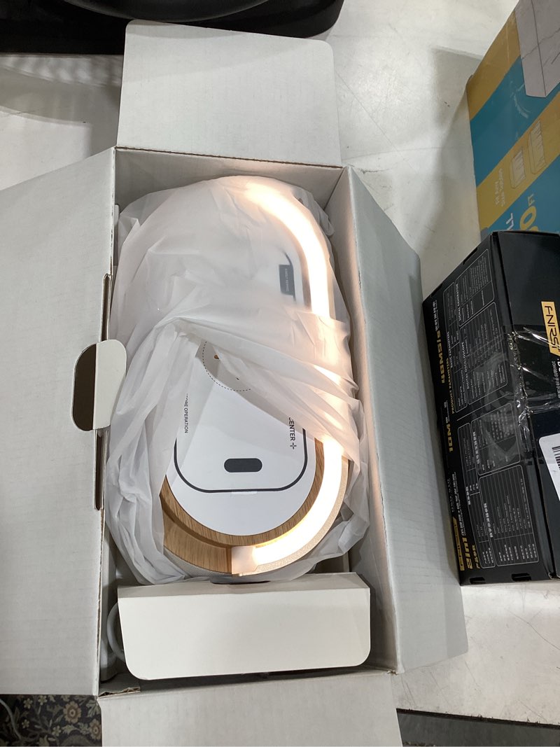 Condition photo showing Good Condition for freefish bluetooth speaker with wireless charge fm radio 2500mah battery, led night light suitable for home,bedroom,office,gifts wood