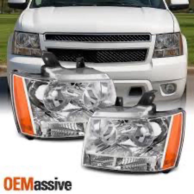 Headlights Assembly for 2007-2014 Chevy Tahoe /07-13 Chevy Suburban Avalanche Replacement Headlights