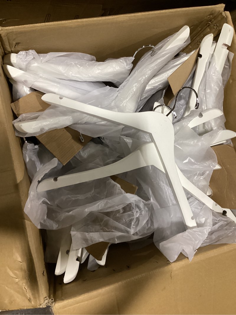 Condition photo showing As Is for hangers white .