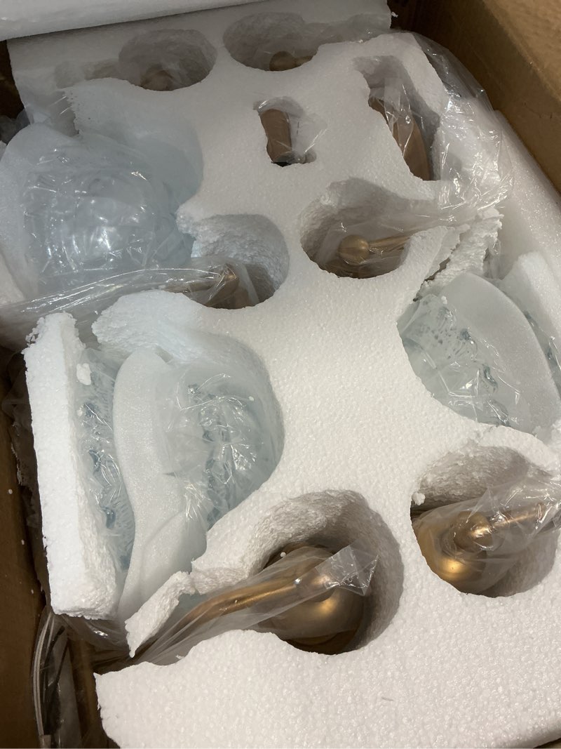 Condition photo showing New/Like New for xiedun 45" bathroom light 6 light vanity light fixtures (exclude g9 bulb) vanity lights for bathroom brass 6 light a