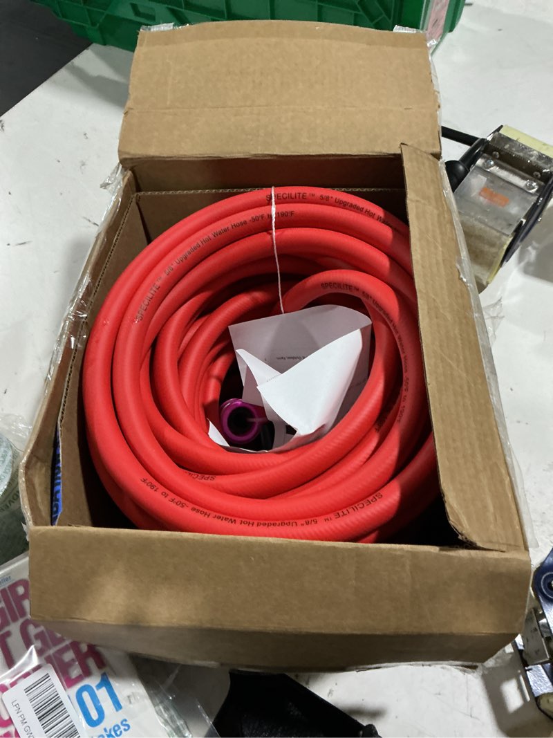 Condition photo showing Good Condition for specilite 5/8" hot/cold garden water hose 75 ft, -50?-190?,flexible & lightweight with 3/4" brass fittings for yard, outdoor, farm, red 5/8" 75 ft