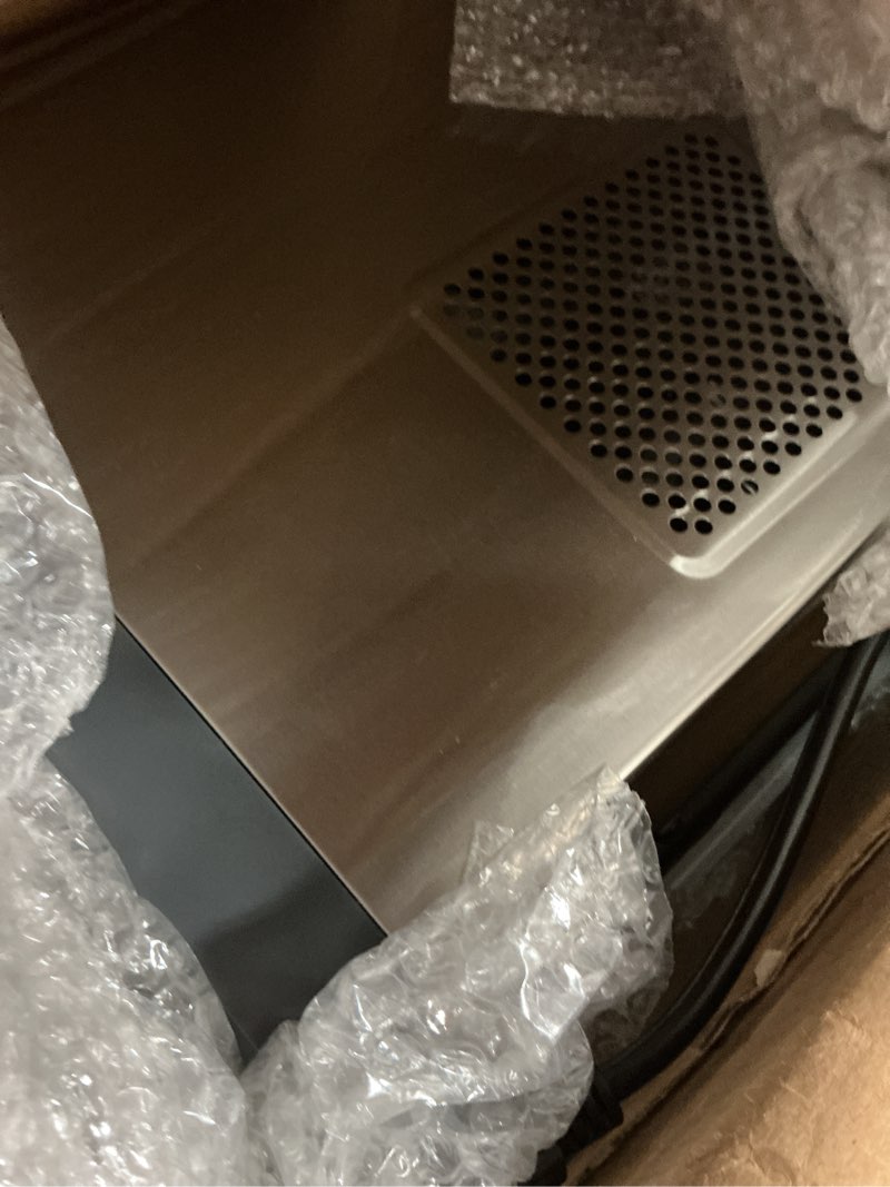 Condition photo showing As Is for nugget ice maker 40lbs/day, countertop ice maker soft chewable ice, ice makers one-click & self-cleaning, crushed pellet ice machine with scoop&basket for home/kitchen/office, stainless silver stainless silver 40 lbs