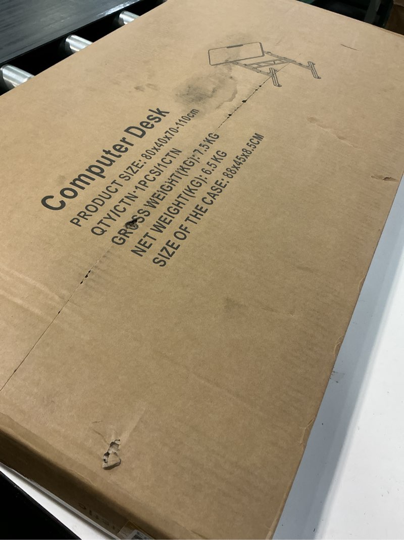 Condition photo showing Good Condition for Standing Desk Adjustable Height, Mobile Stand Up Desks with Wheels Small Computer Desks Rolling Desk, Portable Laptop Desks Rustic Standing Table Sit Stand Home Office Desks 16"x31.5" Height 27"-43.5"