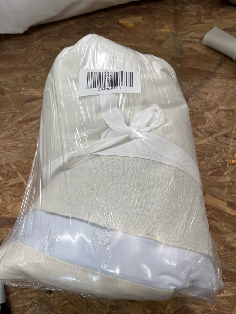 Condition photo showing Good Condition for european linen true blackout curtain, 96x108, ivory