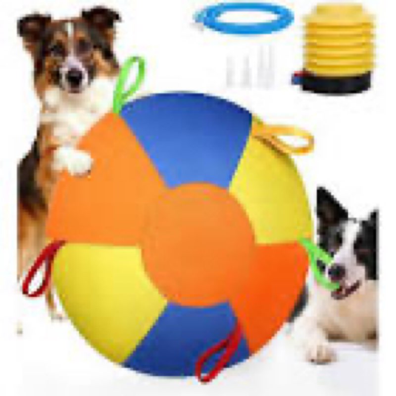 10-Inch Jumbo Dog Ball - Durable & Tear-Resistant Inflatable Toy for Exercise & Play, Perfect for He