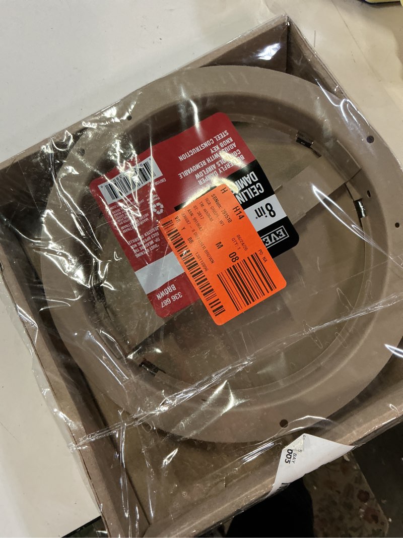 Condition photo showing Good Condition for 8 in. steel round diffuser damper in brown