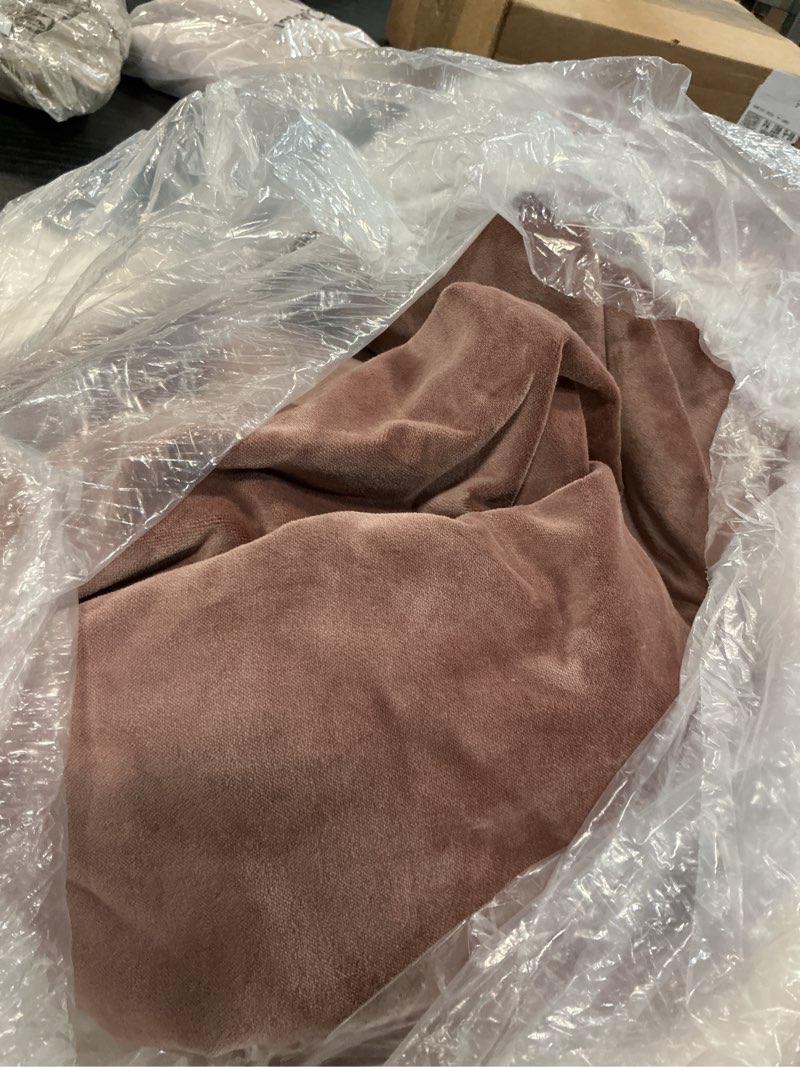 Condition photo showing Good Condition for cotton velvet room darkening curtain - single panel, 48x108, mauve