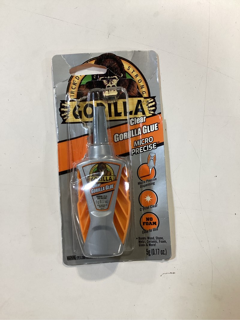 Condition photo showing As Is for gorilla micro precise high strength hybrid adhesive clear glue 5 gm