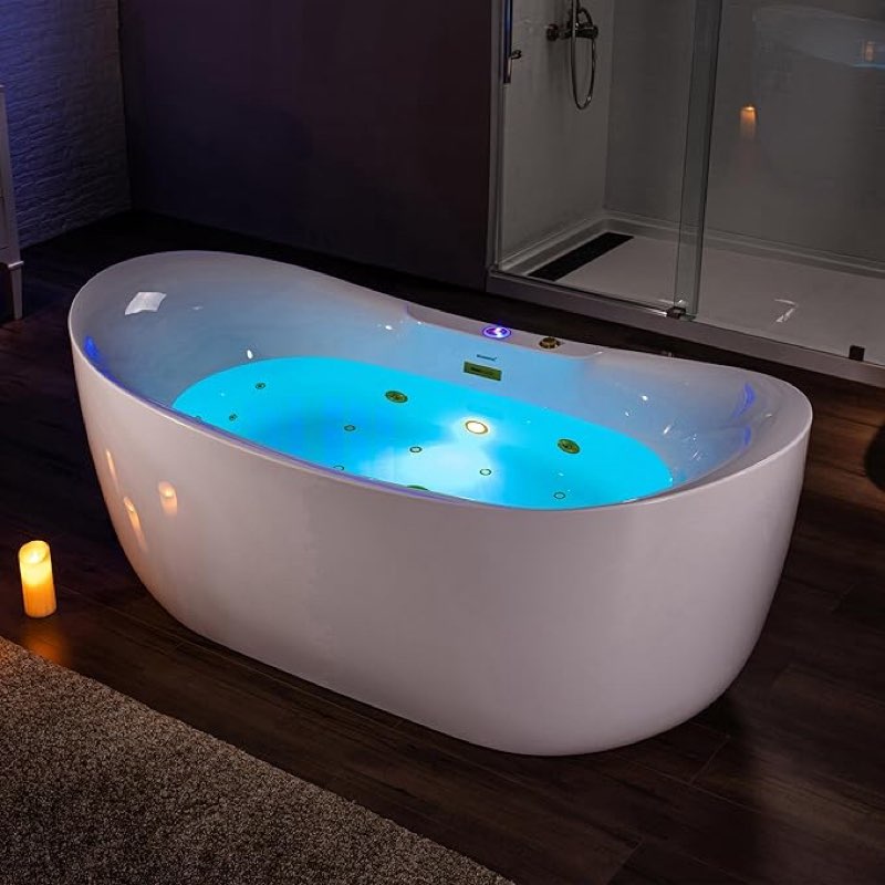 Air and whirlpool heated bathtub bg400