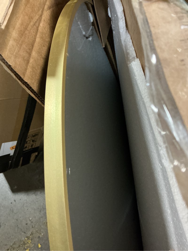 Condition photo showing Good Condition for Bathroom Mirror for Wall, 36x24 Inch Arched Mirror, Matte Black Metal Framed Bathroom Vanity Mirror for Restroom Farmhouse, Anti-Rust, Tempered Glass, Hanging or Leaning Arched 36"L x 24"W Matte Black