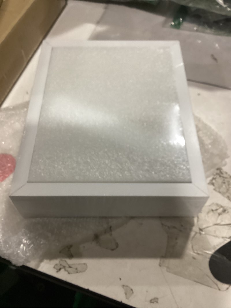Condition photo showing New/Like New for  califortree 8x10 shadow box frame with linen back - sturdy rustic memory display case of flower, pictures, medals and more, white white 8x10