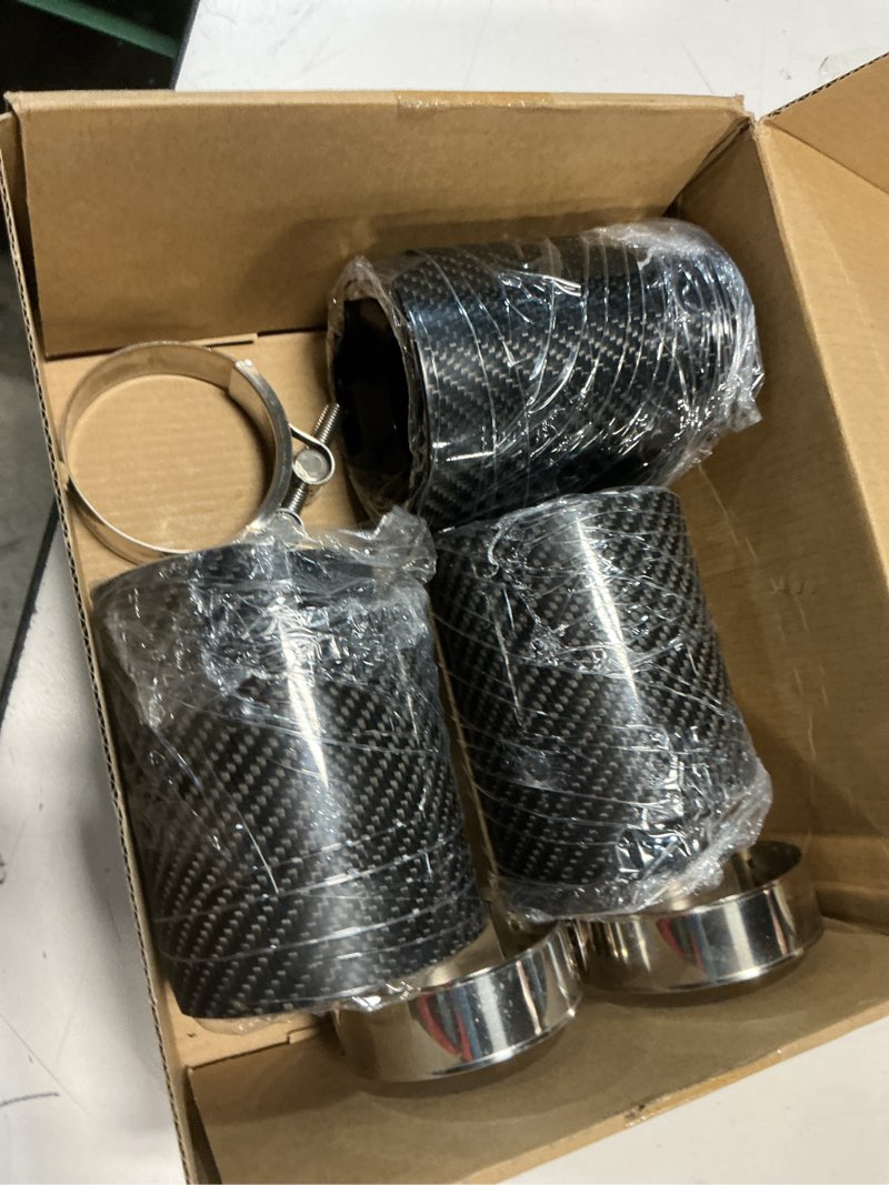 Condition photo showing As Is for 4pcs Carbon Fiber Exhaust Tips for BMW F87 M2 F80 M3 F82 F83 M4 Stainless Steel Tailpipe Tip (M Performance Exhaust)