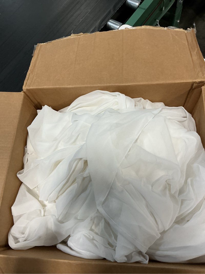 Condition photo showing Good Condition for sal tex fabrics, solid sheer white high multi chiffon fabric, 60" wide, sells by the yard (3)