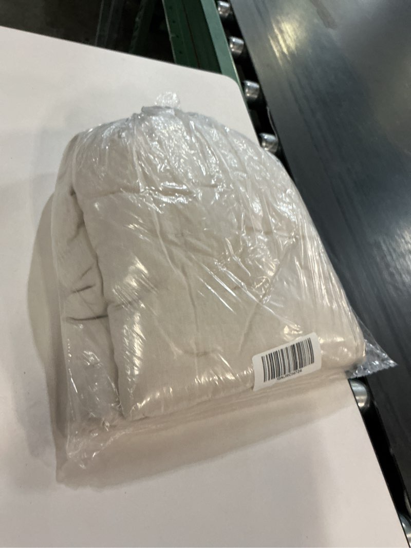 Condition photo showing As Is for european linen dream quilted pillow  sham , standard, sand