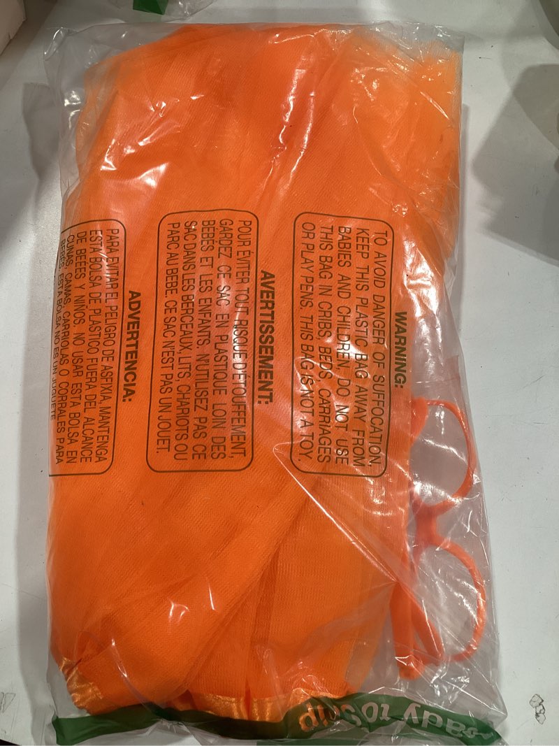 Condition photo showing Good Condition for qlinleaf orange and yellowe tutu costume pom pom headband mustache and eyebrows orange furry character costume set for halloween party book week