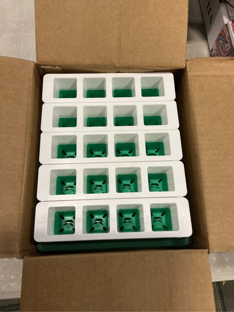 Condition photo showing Good Condition for sondiko seed starter tray with soft silicone cells, 80 cells seedling trays seed startering kit, 4 pack plant starter trays with humidity dome, base mini greenhouse germination kit