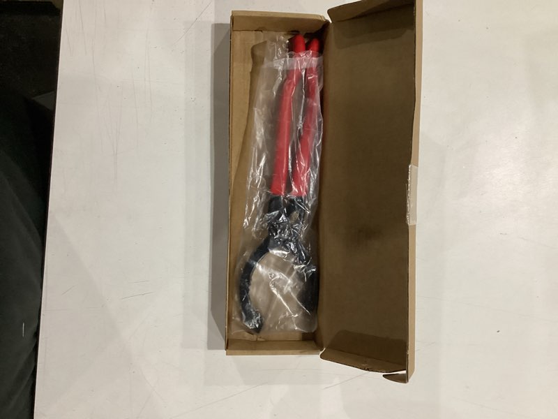 Condition photo showing New/Like New for oil filter wrench (l:12", jaw capacity: 60mm to 102mm), automotive oil filter removal tool for oil change, adjustable fuel filter wrench plier (1 set) 12" 15° bent